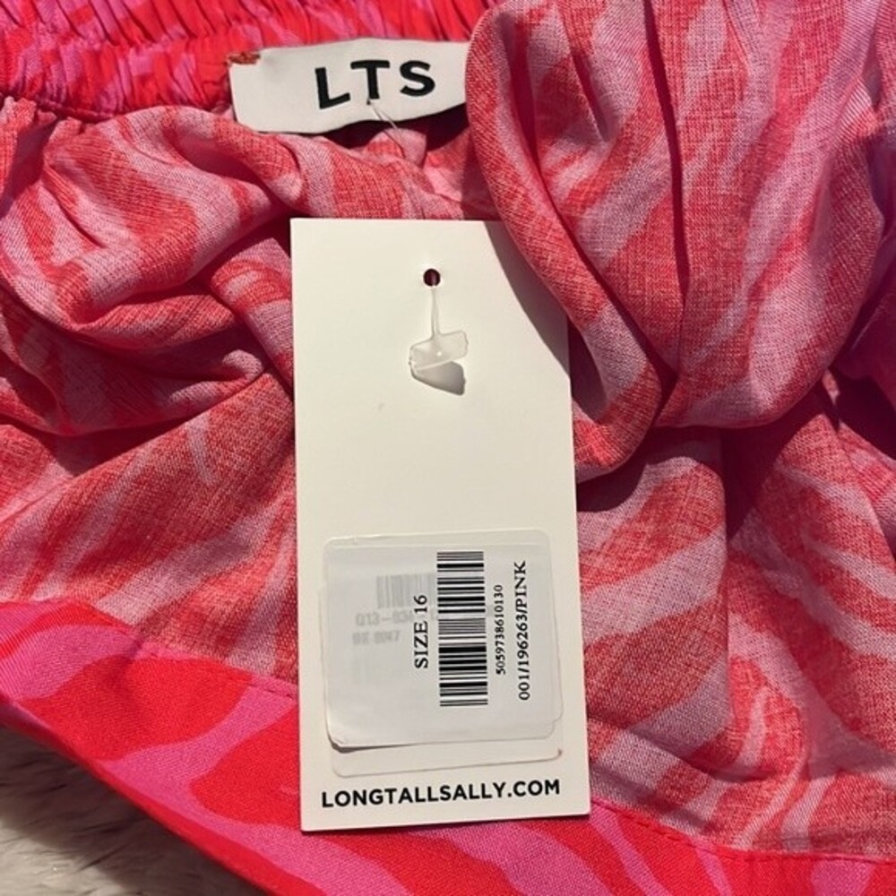 Long Tall Sally Tall Pink Zebra Print Midi Skirt 12 NWT - Picture 6 of 16
